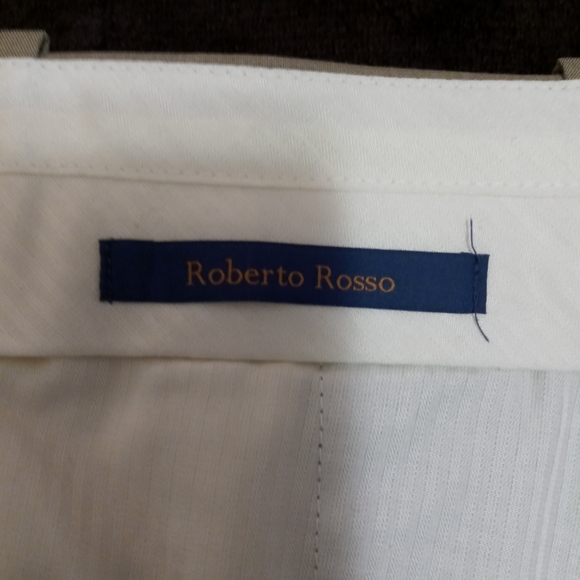 100% wool Roberto Rosso pleated tan dress slacks - Picture 3 of 5